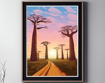 Digital Download | Baobab Trees Madagascar | 100+ Megapixel 300DPI | Print Your Own | Wall Art Travel Poster | High Resolution | Giant Trees