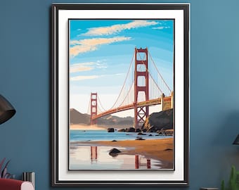 Digital Download | Golden Gate Bridge San Francisco California | 100+ Megapixel 300DPI | Print Your Own | Wall Art | High Resolution | USA