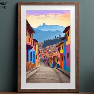 Digital Download | Colorful houses Guatape Medellin Colombia | 100+ Megapixel 300DPI | Print Your Own | Wall Art | High Resolution | Poster