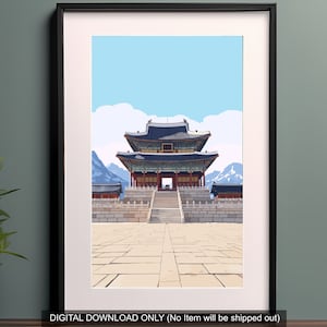 Digital Download | Gyeongbokgung Palace Seoul South Korea | 100+ Megapixel 300DPI | Print Your Own | Wall Art | High Resolution | Poster