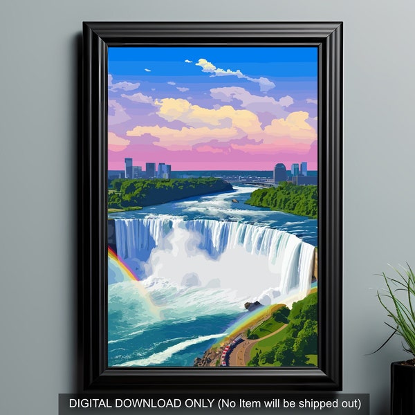 Téléchargement numérique | Niagara Falls New York États-Unis Ontario Canada | 100+ mégapixels 300DPI | Imprimez le vôtre | Art mural | Haute résolution | Affiche