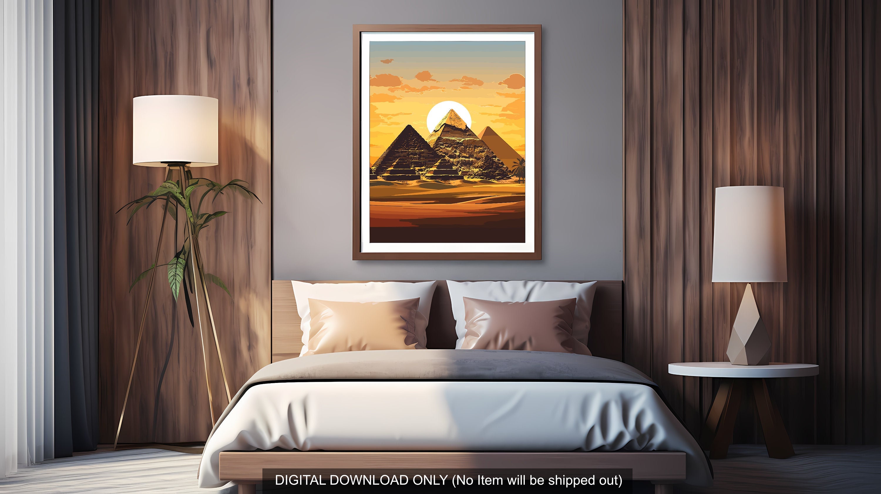 Digital Download | Pyramids of Giza Al Haram Egypt | 100+ Megapixel 300DPI | Print Your Own | Wall Art | High Resolution | Necropolis Cairo
