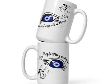 Evil Eye mug - White glossy mug