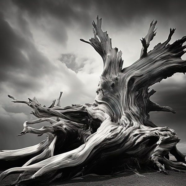 Silent Sentinels: A Photorealistic Tribute to Nature's Resilience, a high quality fine art digital print.