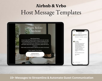 Plantillas de mensajes automatizados de alquiler a corto plazo de Airbnb y VRBO / Sistema probado para reseñas de cinco estrellas / Solución para ahorrar tiempo