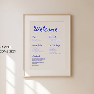 Airbnb Welcome Sign