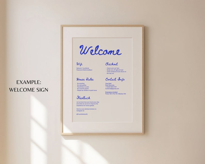 Airbnb Welcome Sign