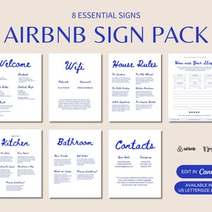 Airbnb Sign Bundle Template