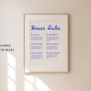 House Rules Sign