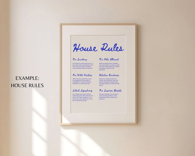 House Rules Sign