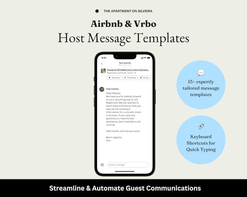 Airbnb Host Message Templates Vrbo Airbnb Management Short Term