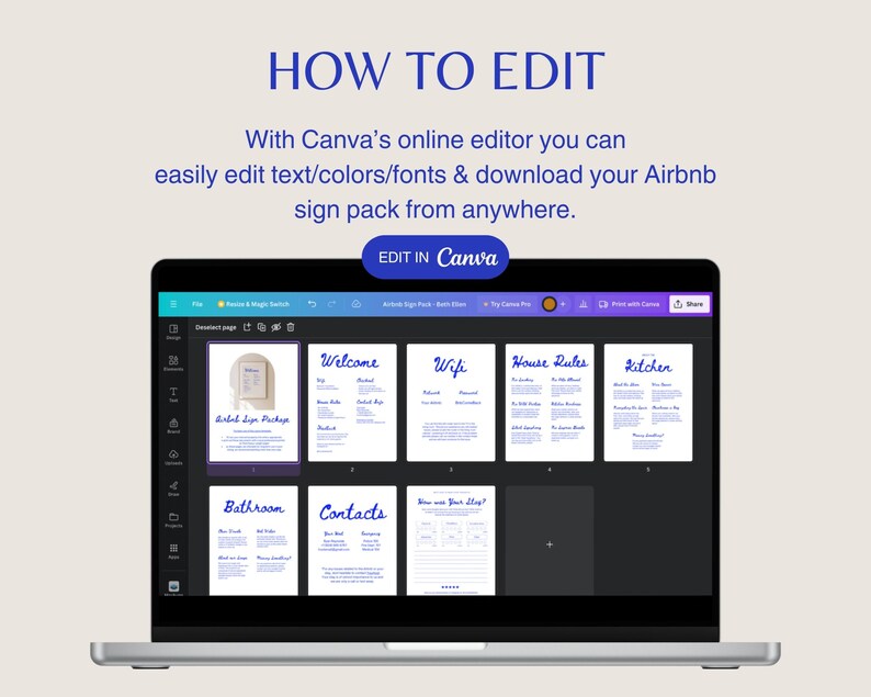 Canva editable template