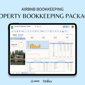 Property Bookkeeping Package | Airbnb Bookkeeping | Property Management | Airbnb Spreadsheet | Airbnb Service | Dashboard | Airbnb Google
