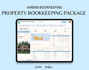 Property Bookkeeping Package | Airbnb Bookkeeping | Property Management | Airbnb Spreadsheet | Airbnb Service | Dashboard | Airbnb Google