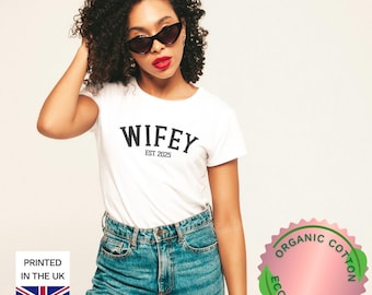 Eco-Friendly Wifey Organic Cotton T-shirt: Bride Hen Party Tee