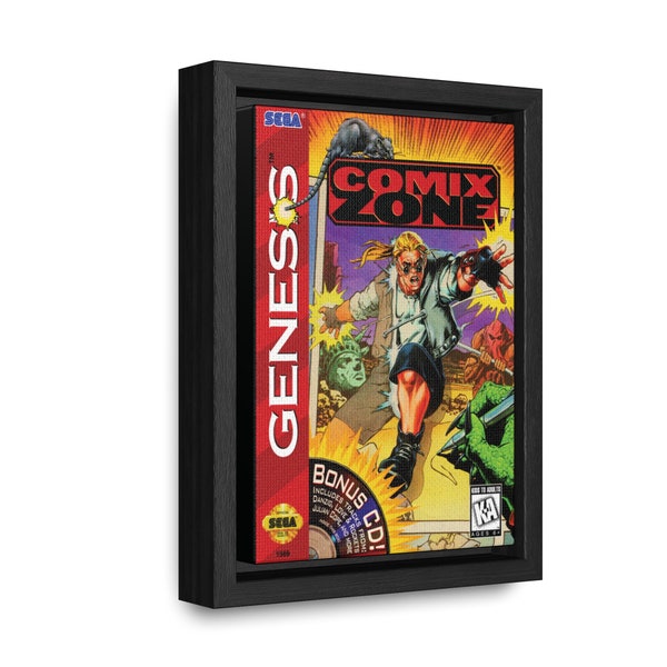 Comix Zone Sega Genesis Vertical Frame Canvas Wrap