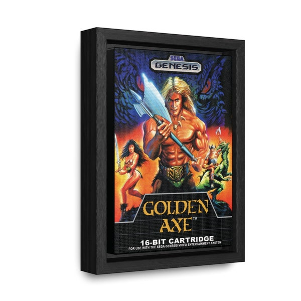 Golden Axe Sega Genesis Vertical Frame Canvas Wrap