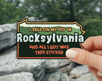 Rocksylvania Vinyl Sticker - Pennsylvania Appalachian Trail | Hiking Gift | Pennsylvania Art | Weatherproof Sticker | Water Bottle Sticker