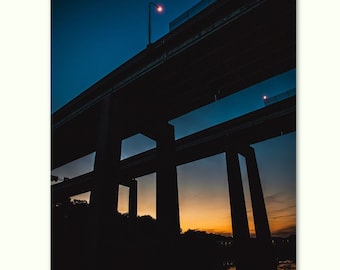 Philadelphia East Falls Twin Bridges at Sunset | 8x10 Photo Print