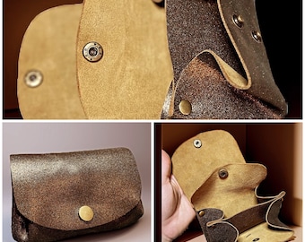 ハンドメイドレザーのコイン＆カードケース