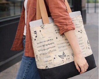 ハンドメイドリバーシブルコットントートバッグ | サステナブルショルダーバッグ | エコフレンドリーなデイリーバッグ | 彼女へのギフト | 大きめキャンバスマーケットバッグ