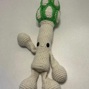 Veggie - Crochet White Asparagus Plushie
