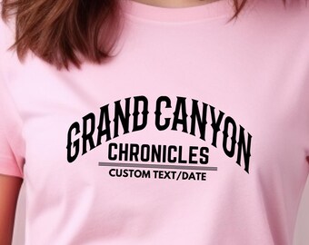 Personalized Grand Canyon Trip Shirt with Date – Custom Hiking & Camping Shirt - Arizona Souvenir Tee – Bella Canvas Soft Hiking T-Shirt