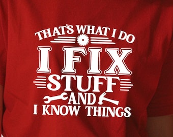 Handyman T-Shirt for DIY Experts, Fix-It Enthusiast Shirt, Builders & Fixers Heavy Cotton Shirt, Saw and Wrench Graphic Tee, Gildan 5000 Tee