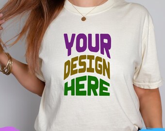 Personalized Vintage T-Shirt, Your Design Shirt, Custom Heavy Cotton T Shirt, Customized Christmas Gift, DELUXE Quality Comfort Colors Shirt