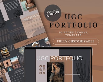 UGC Portfolio, UGC Creator, UGC Canva Website, Ugc Media Kit, Ugc Landing Page, Luxe Portfolio, Influencer Media Kit
