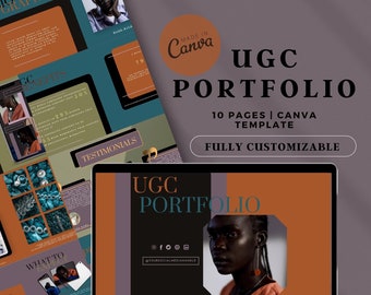 UGC Portfolio, UGC Creator, UGC Canva Website, Ugc Media Kit, Ugc Landing Page, Rich Color Portfolio, Influencer Media Kit