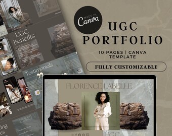 UGC Portfolio, UGC Creator, UGC Canva Website, Ugc Media Kit, Ugc Landing Page, Earth Tones Portfolio, Influencer Media Kit