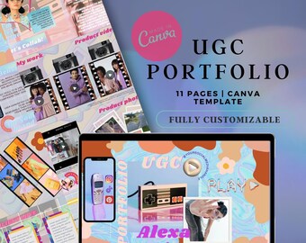 UGC Portfolio, UGC Creator, UGC Canva Website, Ugc Media Kit, Ugc Landing Page, Y2K Portfolio, Influencer Media Kit