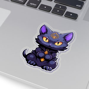 DnD Warlock Sorcerer Halloween ImpactPrintz Cute Sticker | Dungeons & Dragons DM Gift | Dungeon Meowster | TTRPG | Laptop Notebook Journal