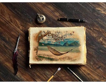 Handmade Recycled Cotton Deckle Edge Paper - Watercolor, Invitations (150gsm)