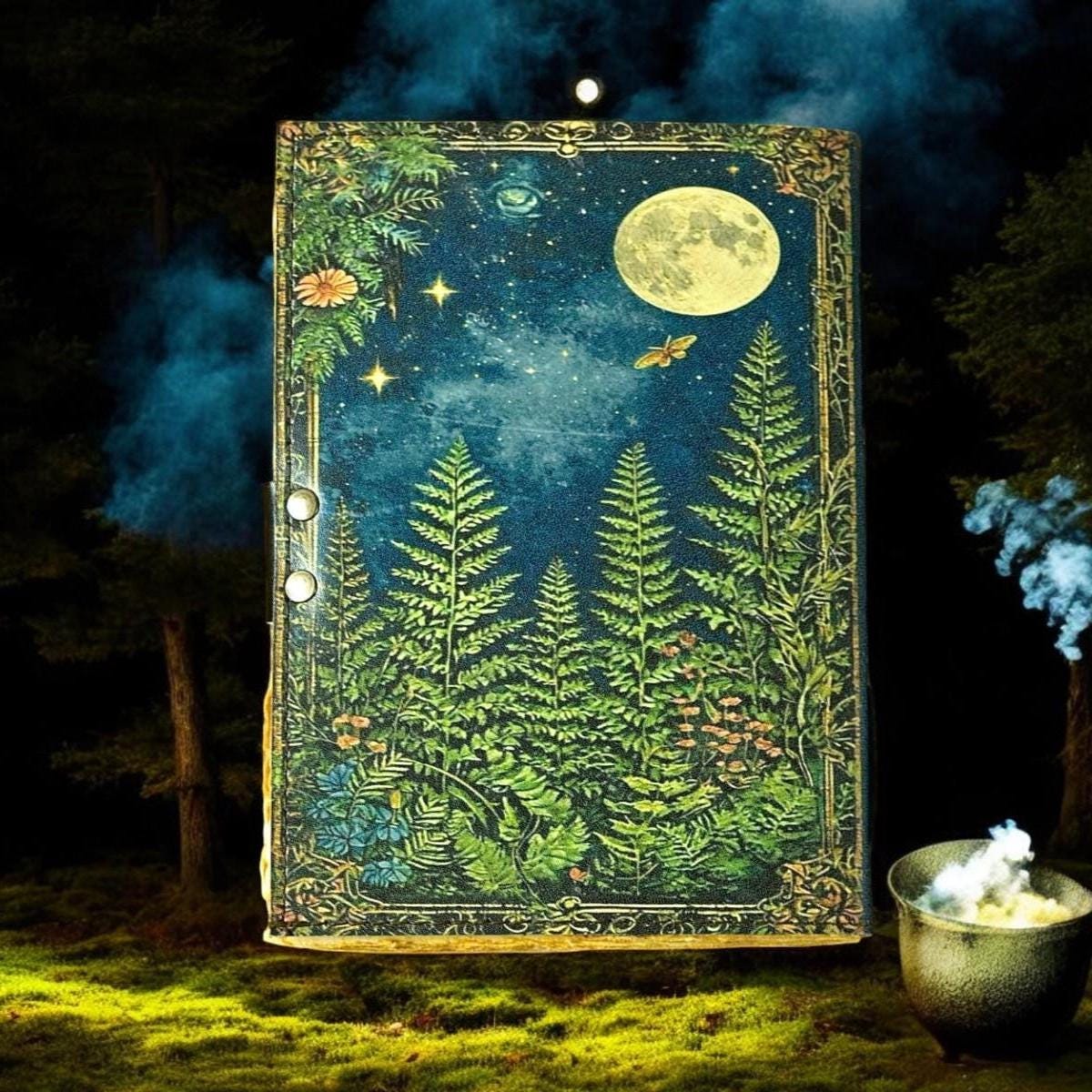 400 Page Celestial Tree of Life Leather Journal | Handmade Grimoire ...