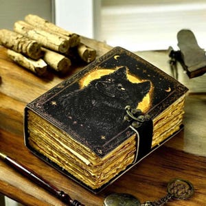Book Shadow Leather Journal Vintage Journal Spell Book Grimoire Handmade Paper Best Gift For Man And Women