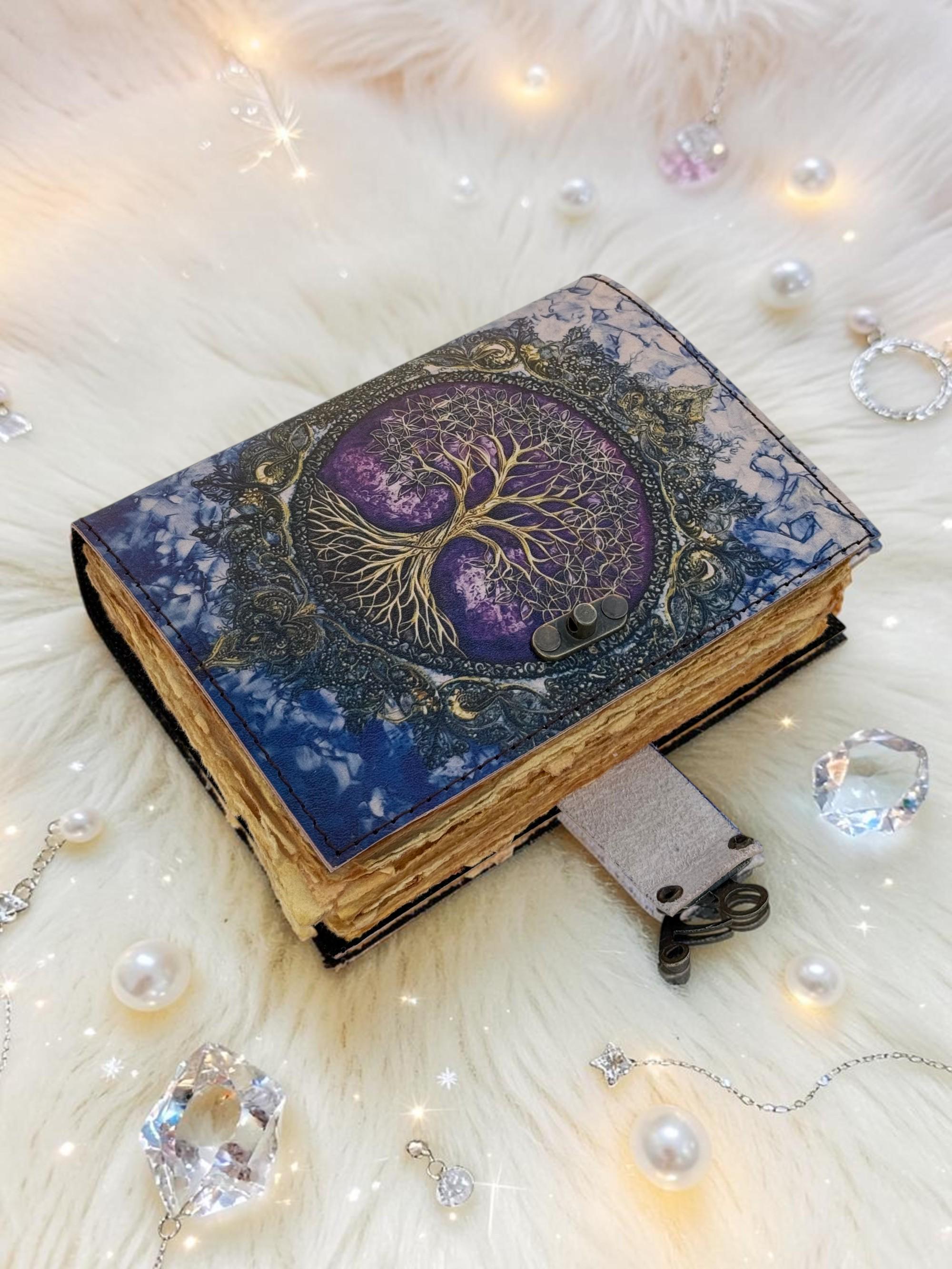 Handmade Tree of Life Leather Journal | Pagan Grimoire, Book of Shadows ...