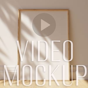 Vertical Video Frame Mockup with Customizable Wall Option | DIN A Ratio