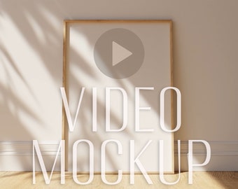 Vertical Video Frame Mockup with Customizable Wall Option | DIN A Ratio