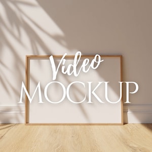 Video Rahmen Mockup mit anpassbarer Wand Option | Horizontaler Rahmen | DIN A Ratio