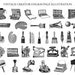 Vintage Equipment Clipart Bundle, Antique Camera Clipart, Vintage ...