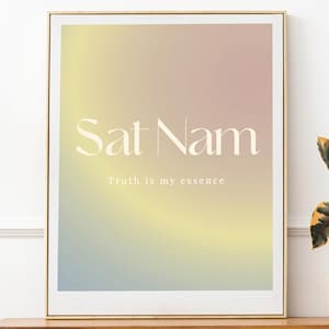 Sat Nam Yoga Poster: Spiritual Meditation Art (Digital Download)