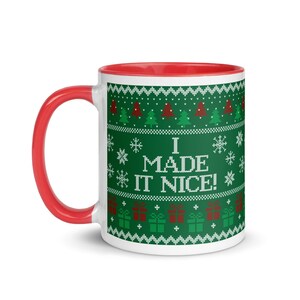 I Made it Nice Bravo Holiday Coffee Mug | Bravo TV Christmas Gift for Real Housewives Fan