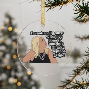 Vanderpump Rules Stassi Schroder Pinot Grigio Bravo Christmas Ornament | Bravo TV Holiday Gift, Bravo TV Holiday Decor, Bravo Gift