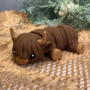 Highland-Cow Baby Fidget Spielzeug I Sensorisches Spielzeug mit Tiermotiv I Nicht geeignet für Kinder unter 3 Jahren