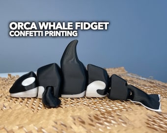 Orca Fidget Toy: scharnierend speelgoed bureau walvis