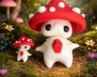 Mushroom Pixie, Fidget, Keychain, Chibi