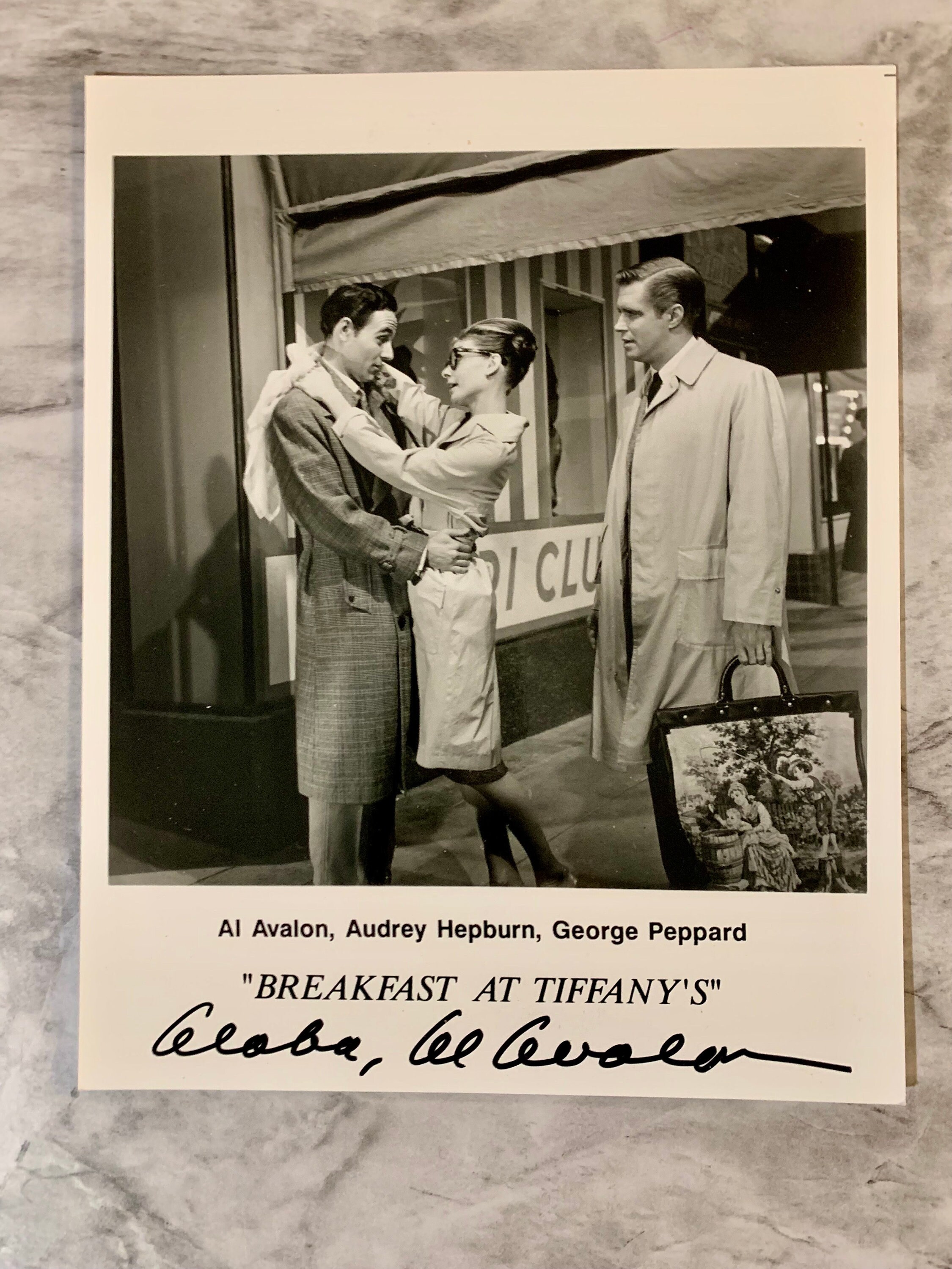 AUTOGRAPHED PHOTO - Al Avalon 8x10 from 1961’s Breakfast at Tiffany’s with Audrey Hepburn and George Peppard