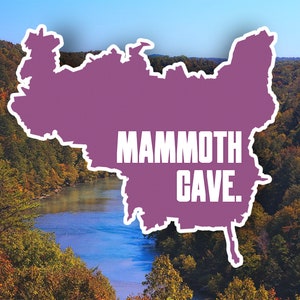 Mammoth Cave National Park, Kentucky - National Park Map Car Sticker